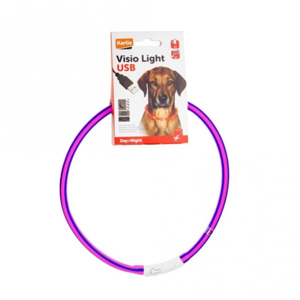 Karlie Visio Light LED-Leuchtschlauch mit USB - Gestreift - violett-pink – Bild 6