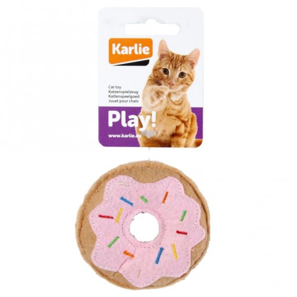 Karlie Flamingo Katzenspielzeug Food Textil - Donut enthalten Catnip und sind so einfach unwiderstehlich und Knistermaterial.