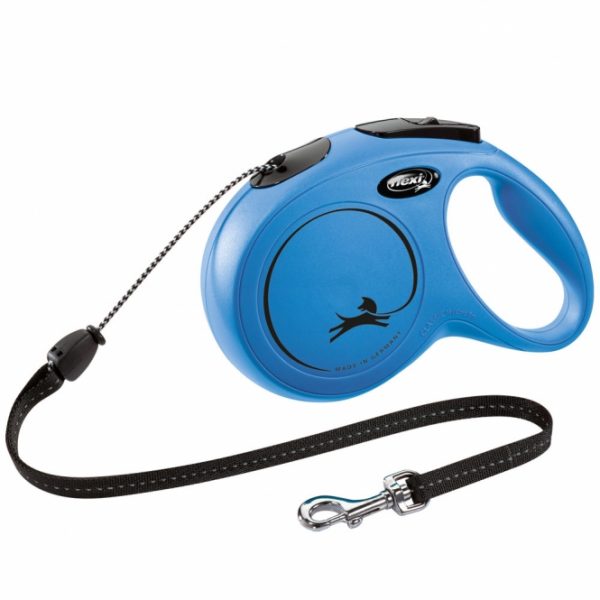 FLEXI Rollleine New CLASSIC Seil - 8m, bis 20kg - Blau