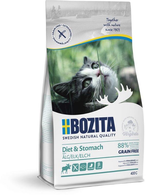 Boz.Cat Diet+Ste GrFr Elk 400g