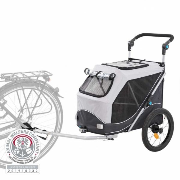 Trixie Fahrrad-Anhänger für Hunde - grau/schwarz - M – Bild 6