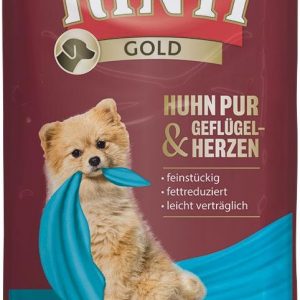 Rinti Gold mit Huhn Pur und Geflügelherzen 100g Laikas Tierwelt