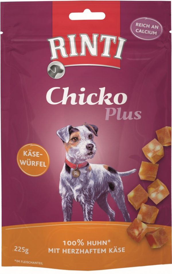 Rinti Chicko Plus Käse und Huhn Würfel 225g Laikas Tierwelt