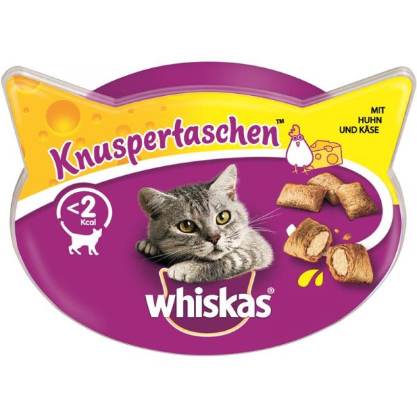 Whiskas Knuspert Huhn und Käse 60g wird mit großer Sorgfalt entwickelt, damit Ihre Katze genau das bekommt, was sie von Natur aus benötigt.