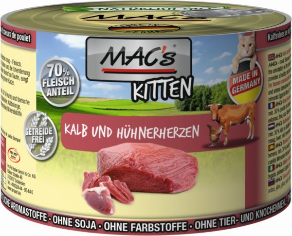 Macs Cat Kitt. Kalb+Hüher.200g