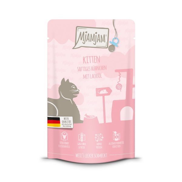 Mj Kitten Huhn+Lachsöl  125gP