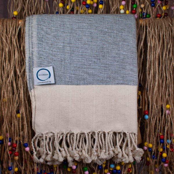 Strandtuch & Badetuch "Ecobain Rugged Towel" bluish grey – Bild 4