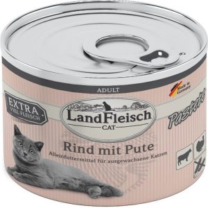 Landfleisch für Katzen, Rind mit Pute, Pastete