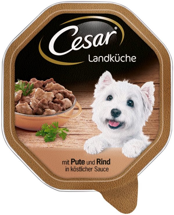 Cesar Landragou Truthan Rind, 100% ausgewogenes Hundefutter mit allen wichtigen Nährstoffen, Vitaminen und Mineralstoffen.