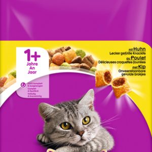 Whiskas Trokenfutter für adulte Katzen mit Huhn, 3,8 Kg