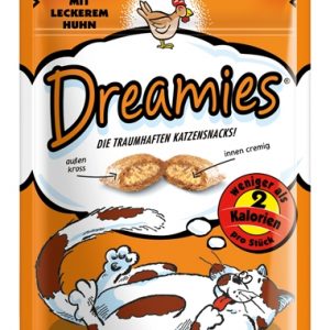 Mars Dreamies Cat Huhn 60g. Erspare deiner Fellnase die Mühe, nach einem Huhn zu laufen, mit diesem leckeren Hähnchensnack. Für eine glückliche Fellnase.