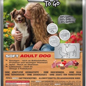 MAC´s DOG Soft Lamm 230 g ist eine Kombination aus Lamm, Ente und Geflügel. Dieser hohe Fleischanteil ist besonders für empfindliche Hunde geeignet.