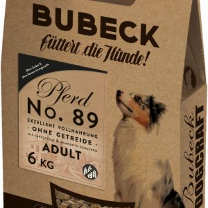 Bubeck Nr. 89 Pferdefleisch Adult mit Kartoffeln gebacken. Das leichtverdauliche und hypoallergene Pferdefleisch für sensible und allergische Hundemägen.