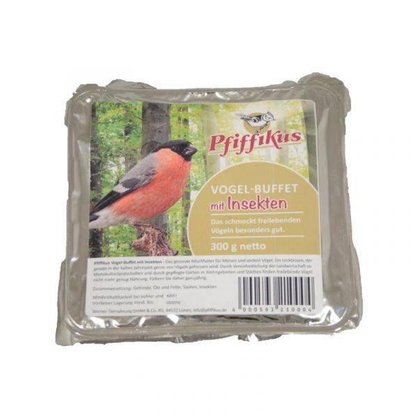 Pfiffikus Vogel-Buffet mit Insekten